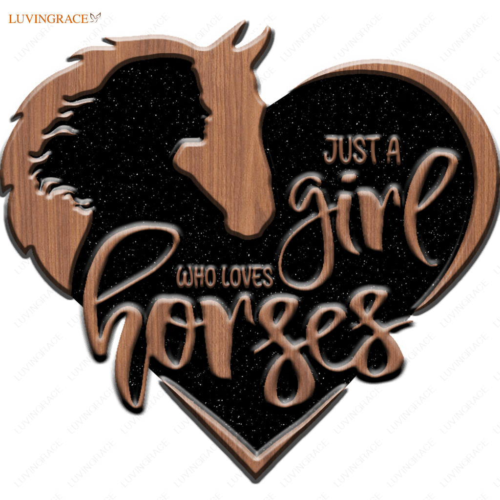 Just A Girl Who Love Horse Heart Ornament