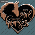 Just A Girl Who Love Horse Heart Ornament