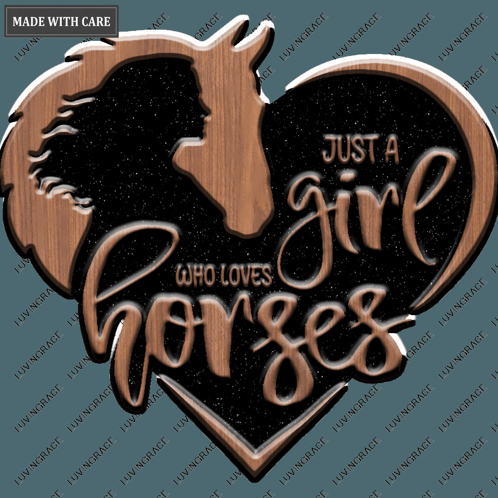 Just A Girl Who Love Horse Heart Ornament