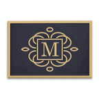 Last Name Letter Unique Monogram Personalized Doormat