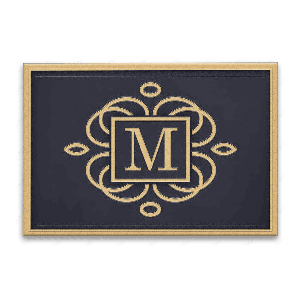 Last Name Letter Unique Monogram Personalized Doormat