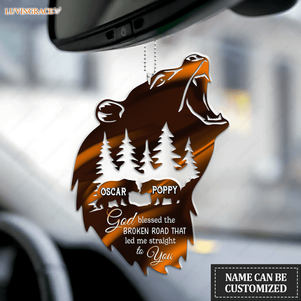 Life Of Bear Couple God Blessed Personalized Ornament
