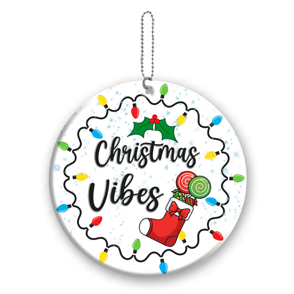 Light Wire And Candy Sock Christmas Vibes Ornament