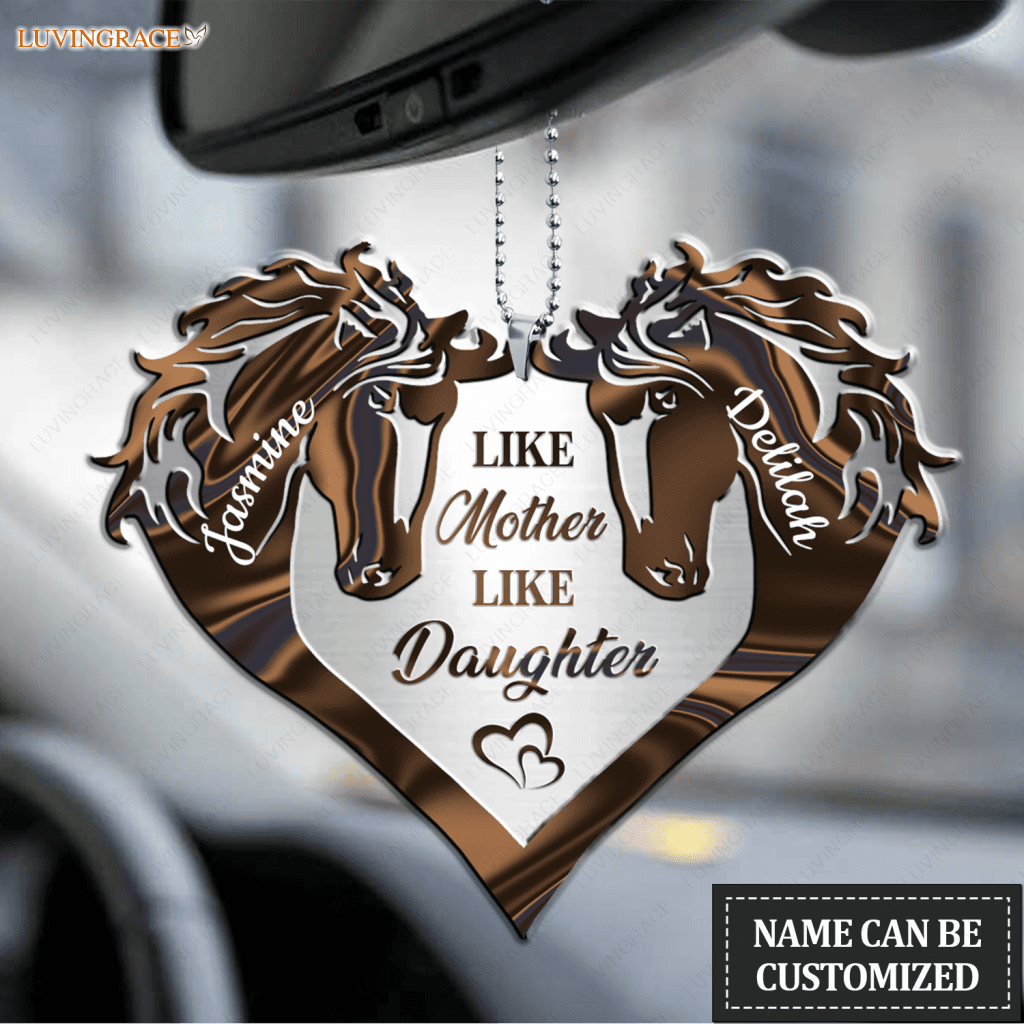 Like Mother Daughter Hologram Horses Personalized Ornament