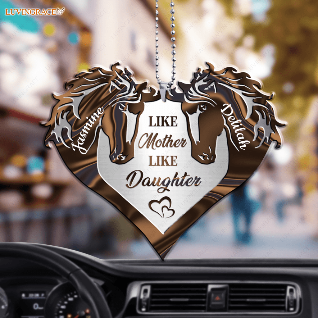 Like Mother Daughter Hologram Horses Personalized Ornament