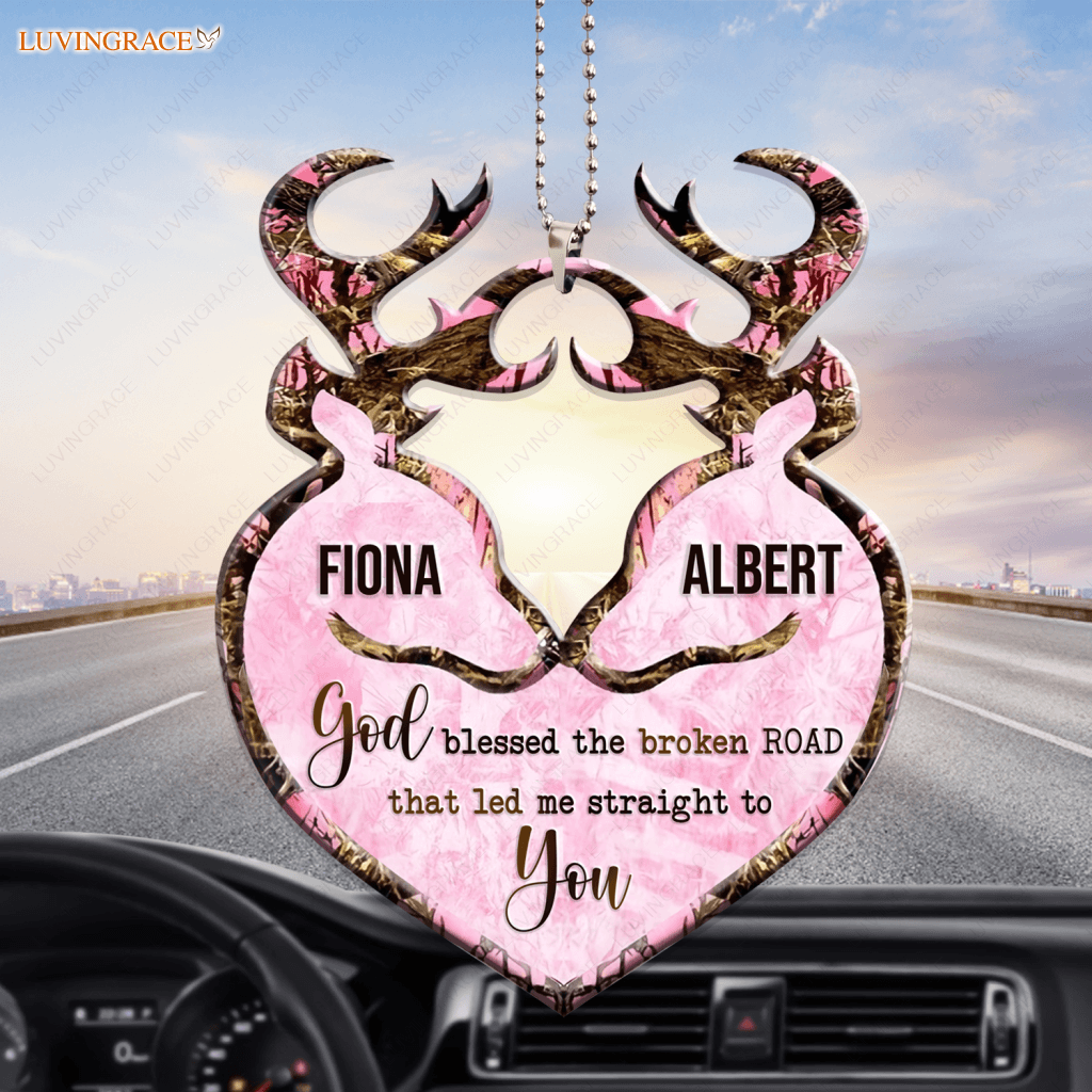 Love Of Buck And Doe God Blessed Personalized Ornament