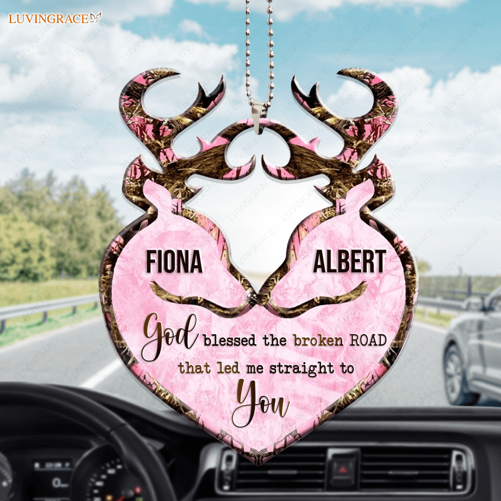 Love Of Buck And Doe God Blessed Personalized Ornament