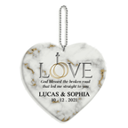 Love With Cross God Blessed Personalized Ornament