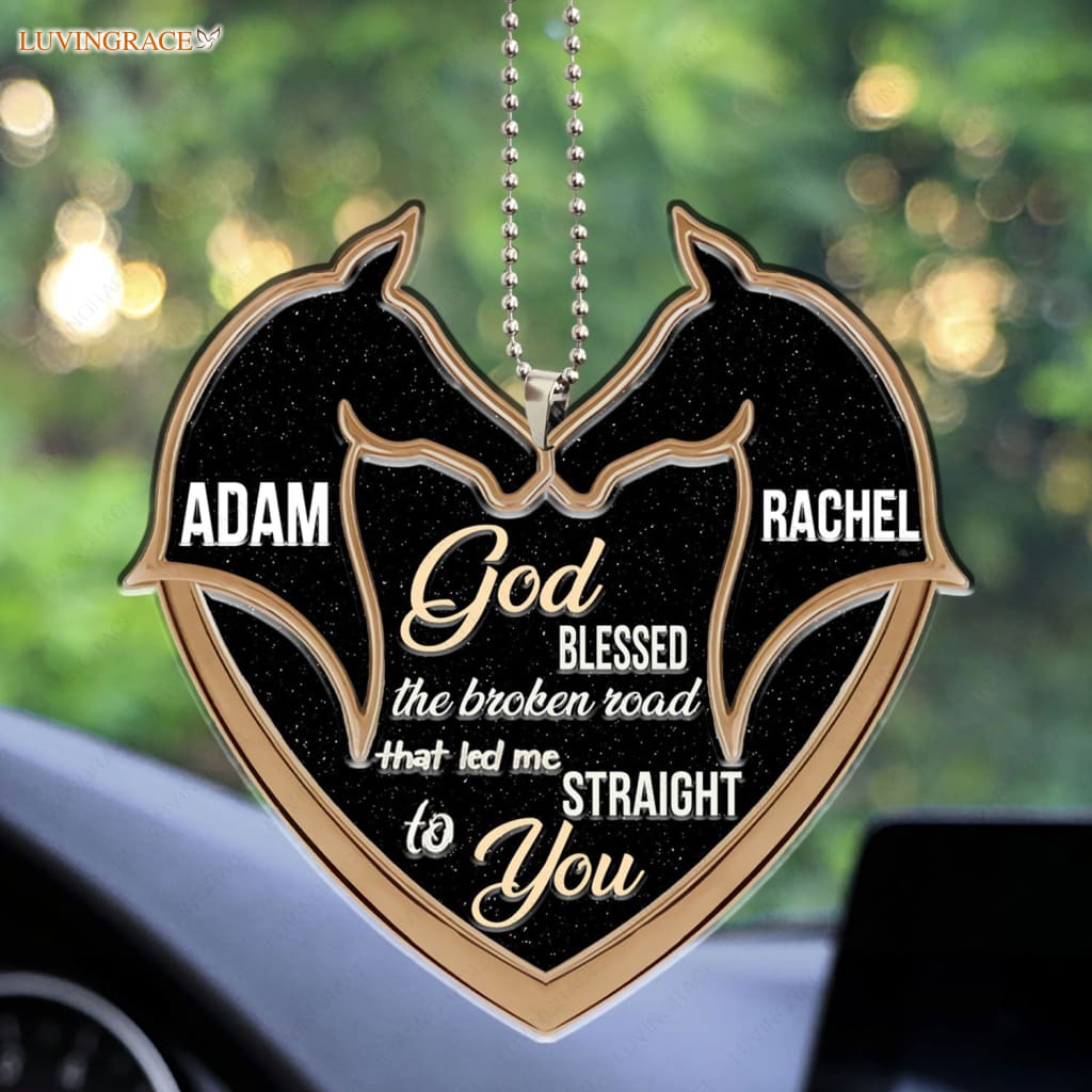 Lunvingrace M06 Horse Couple God Blessed Personalized Ornament