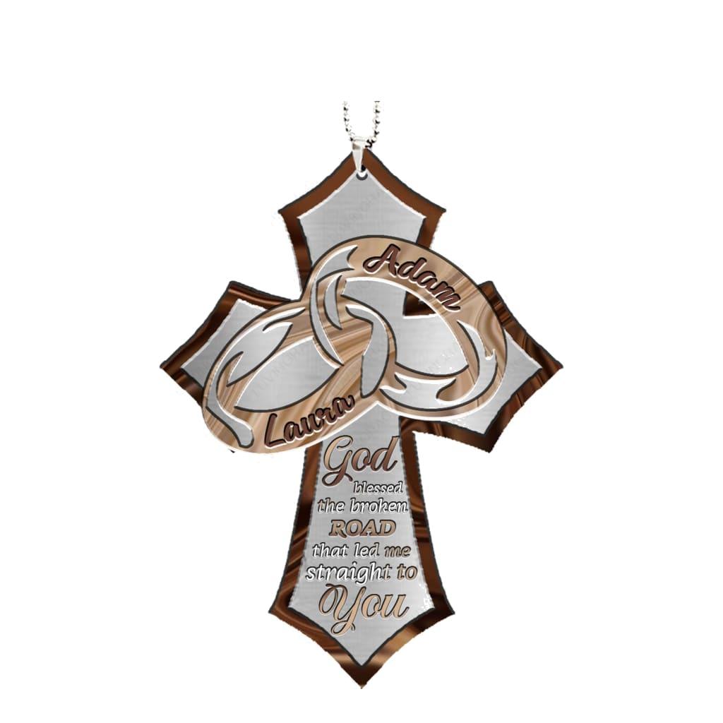 Lunvingrace M12 Wedding Anniversary God Blessed Personalized Couple Ornament