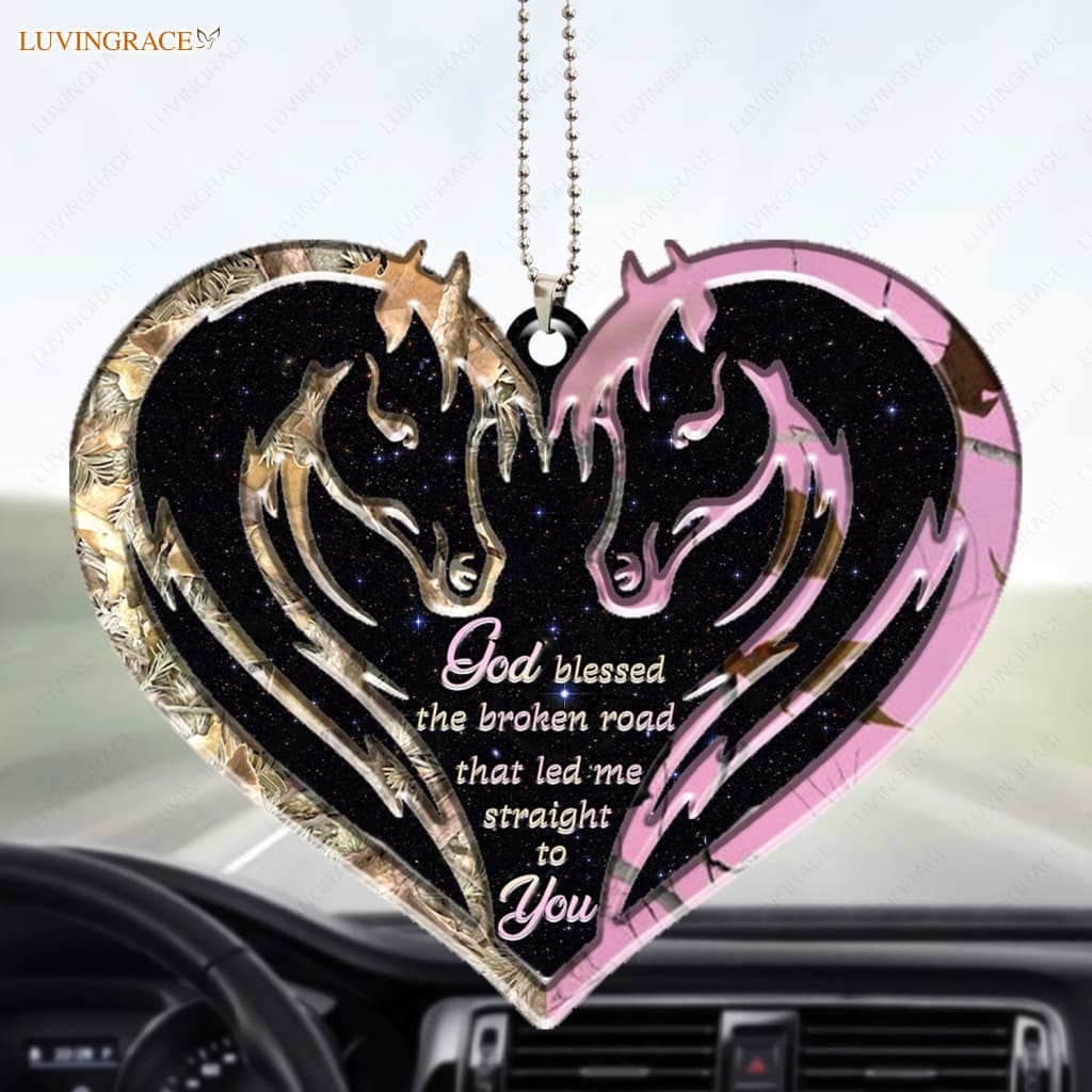 Lunvingrace M13 Horse Couple God Blessed Personalized Ornament