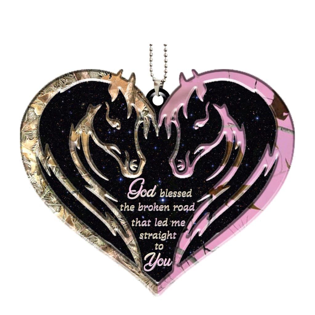 Lunvingrace M13 Horse Couple God Blessed Personalized Ornament