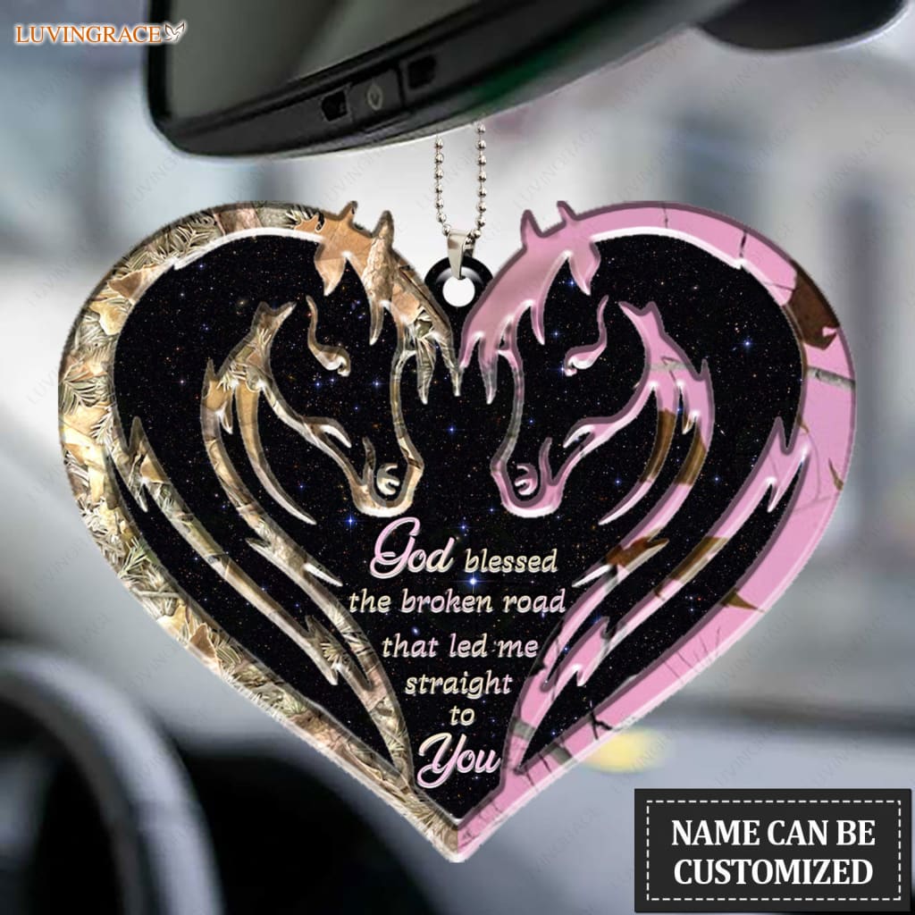 Lunvingrace M13 Horse Couple God Blessed Personalized Ornament