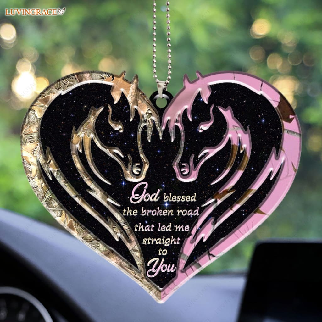 Lunvingrace M13 Horse Couple God Blessed Personalized Ornament