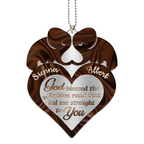Lunvingrace M16 Elephant Couple God Blessed Personalized Ornament
