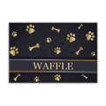 Printfamily 01 Elegant Navy Blue Personalized Dog/Cat Food Mat Custom Pet Bowl Mat