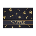 Luvingrace 01 Elegant Navy Blue Personalized Dog/Cat Food Mat Custom Pet Bowl Mat