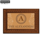 Printfamily L03 Luxury Monogram Collection Family Name Personalized Doormat