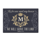 Printfamily L04 Luxury Monogram Collection As For My House Personalized Doormat