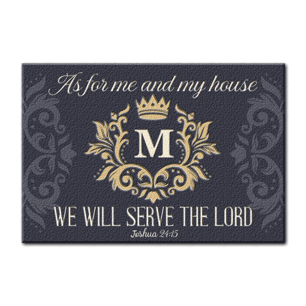 Luvingrace L04 Luxury Monogram Collection As For My House Personalized Doormat