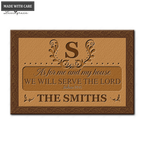 Printfamily L05 Luxury Monogram Collection As For My House Personalized Doormat