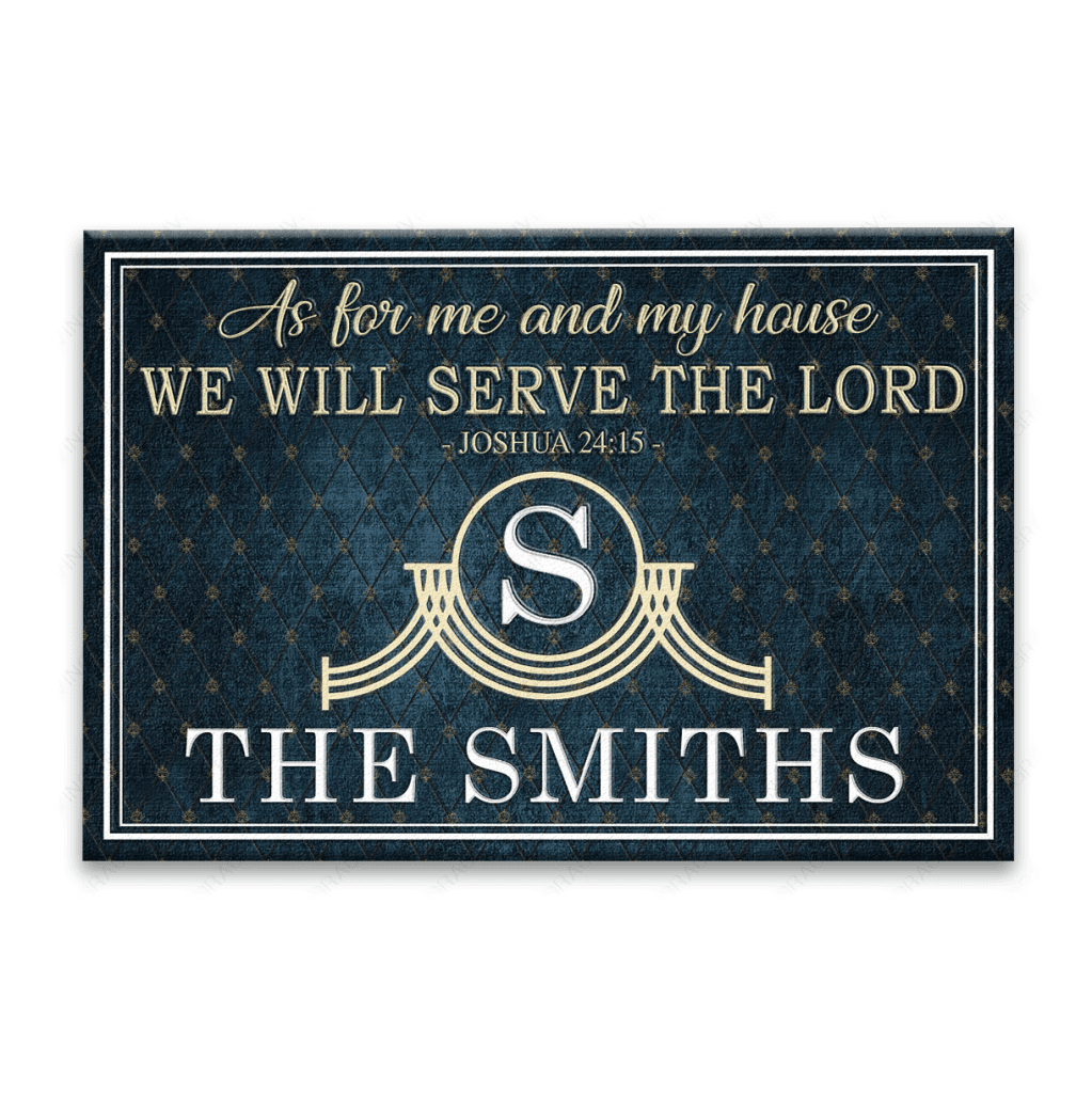 Luvingrace L05 Vintage Monogram Collection As For My House Personalized Doormat