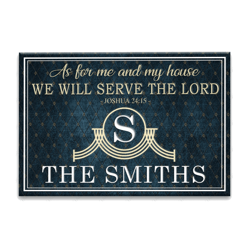 Luvingrace L05 Vintage Monogram Collection As For My House Personalized Doormat