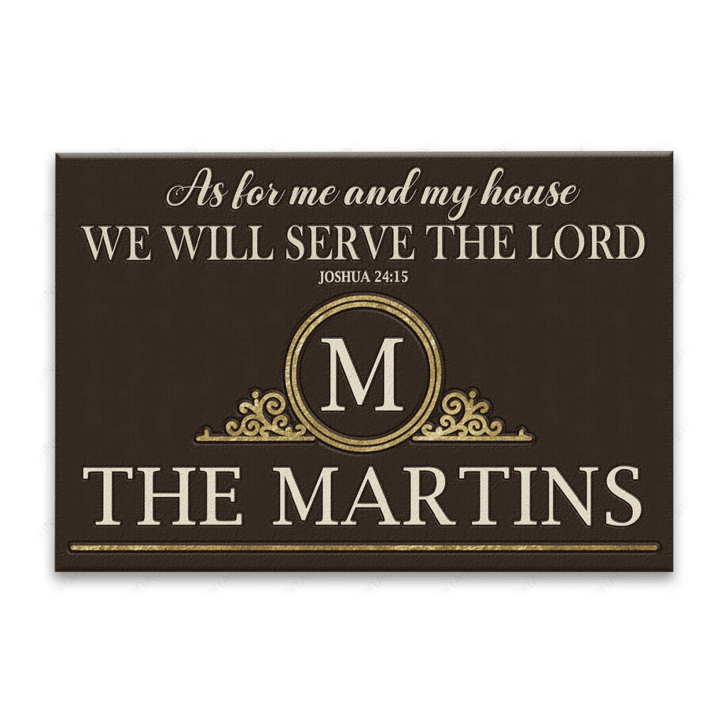 Luvingrace L100 Vintage Monogram Collection As For My House Personalized Doormat