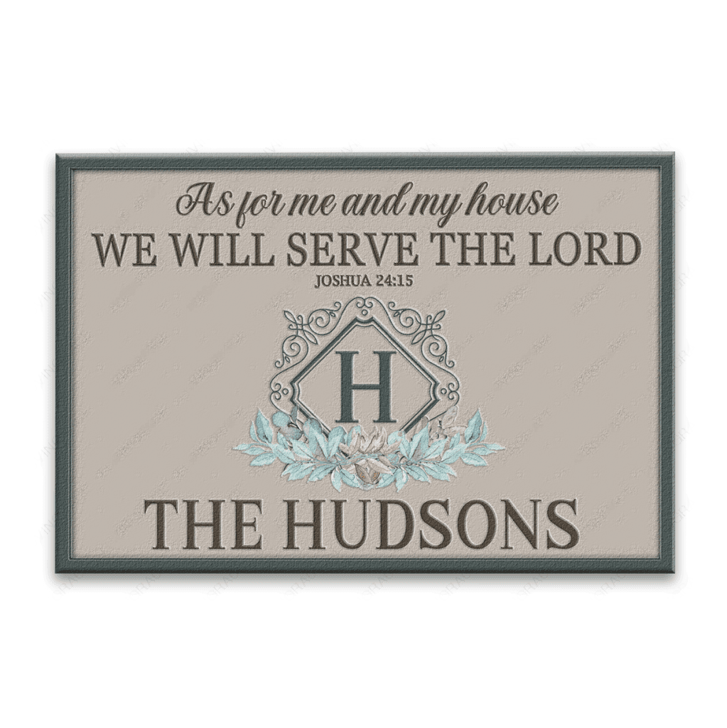 Luvingrace L103 Vintage Monogram Collection As For My House Personalized Doormat