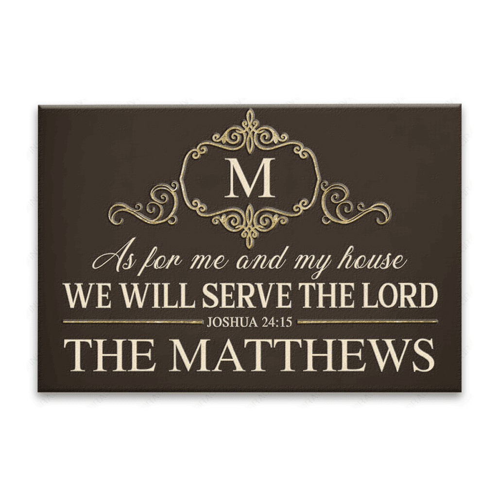 Luvingrace L106 Royal Monogram Collection As For My House Personalized Doormat