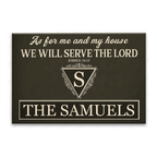 Luvingrace L107 Royal Monogram Collection As For My House Personalized Doormat