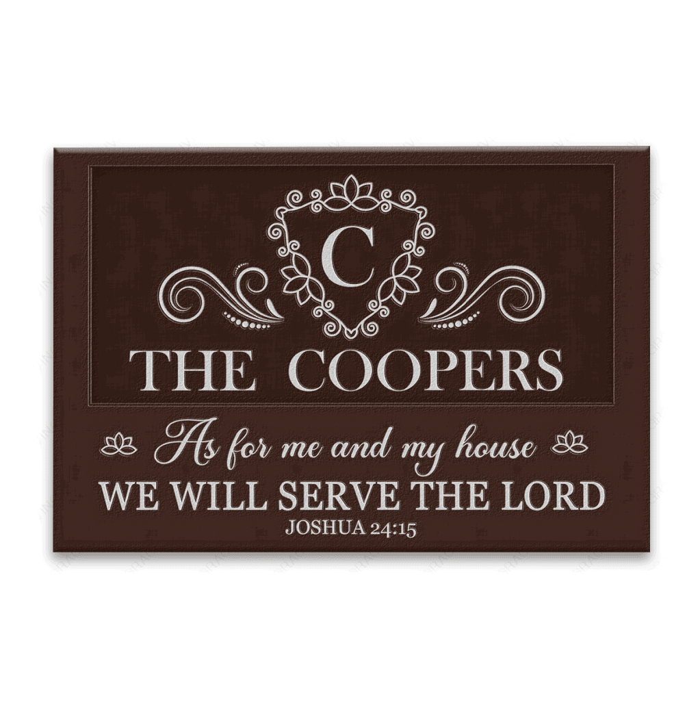 Luvingrace L109 Royal Monogram Collection As For My House Personalized Doormat