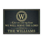Luvingrace L11 Vintage Monogram Collection As For My House Personalized Doormat