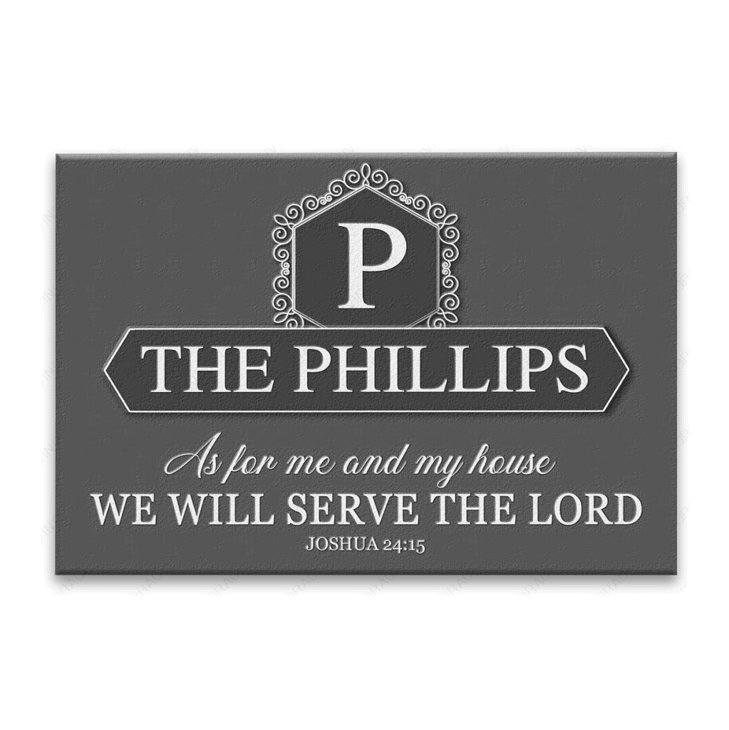 Luvingrace L110 Vintage Monogram Collection As For My House Personalized Doormat