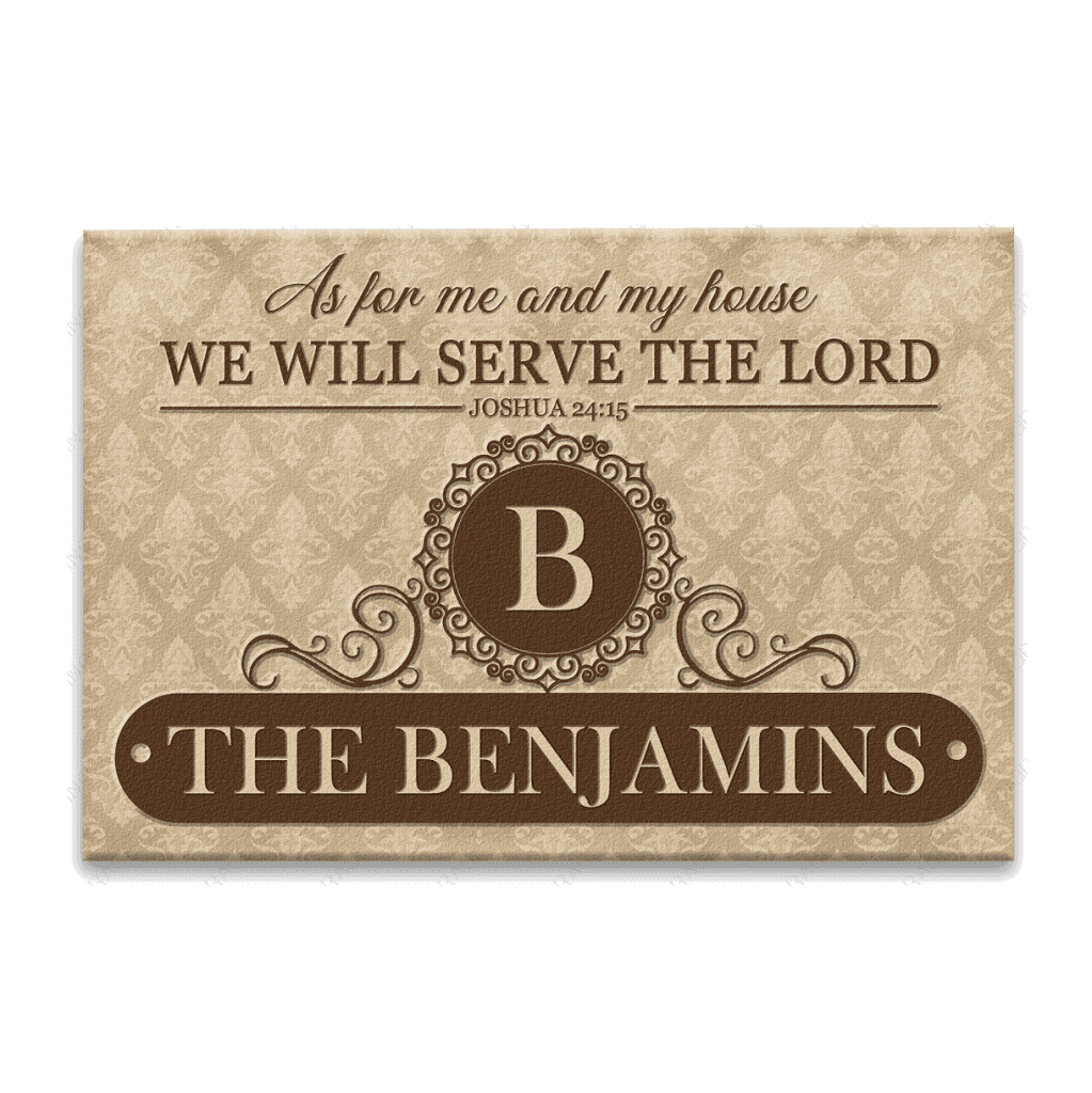 Luvingrace L111 Vintage Monogram Collection As For My House Personalized Doormat