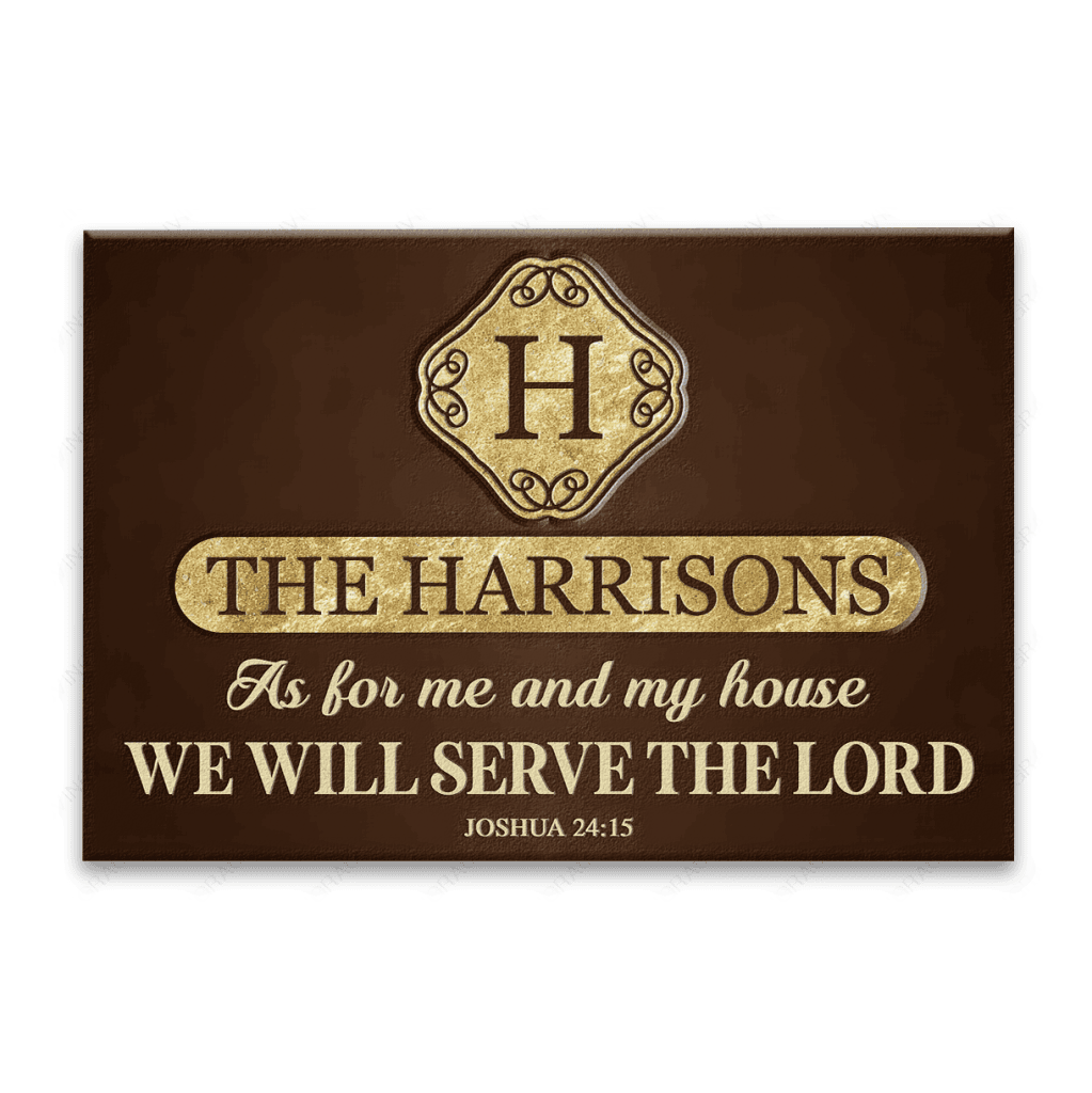 Luvingrace L113 Vintage Monogram Collection As For My House Personalized Doormat