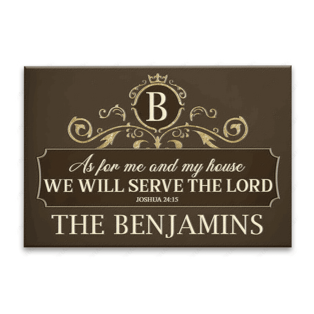 Luvingrace L114 Vintage Monogram Collection As For My House Personalized Doormat