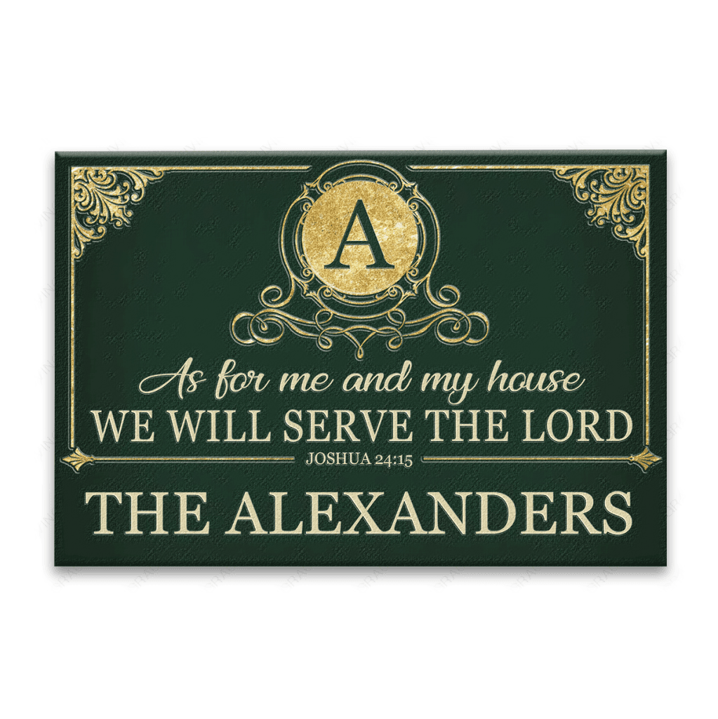 Luvingrace L121 Royal Monogram Collection As For My House Personalized Doormat
