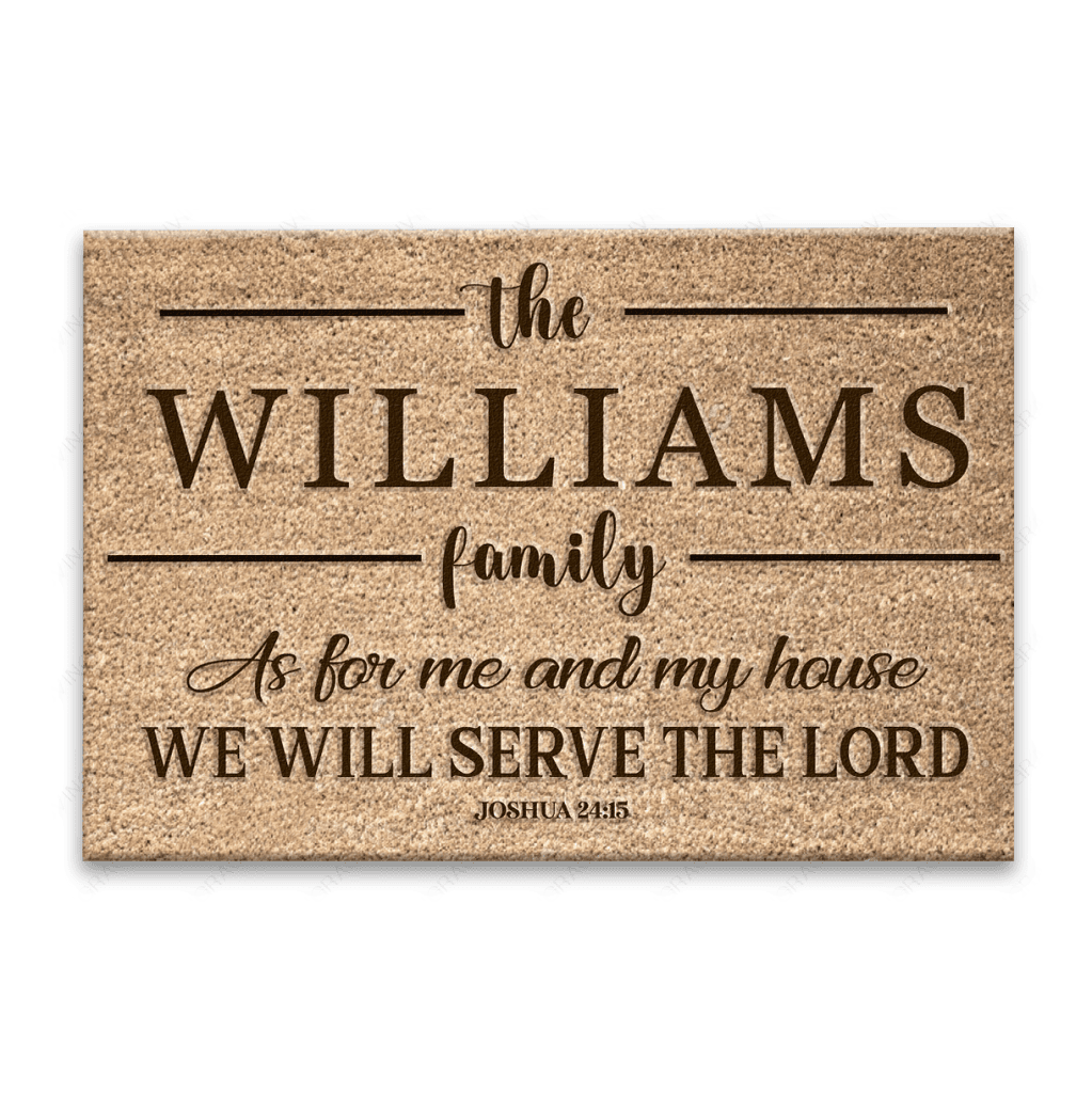 Luvingrace L123 Vintage Monogram Collection As For My House Personalized Doormat