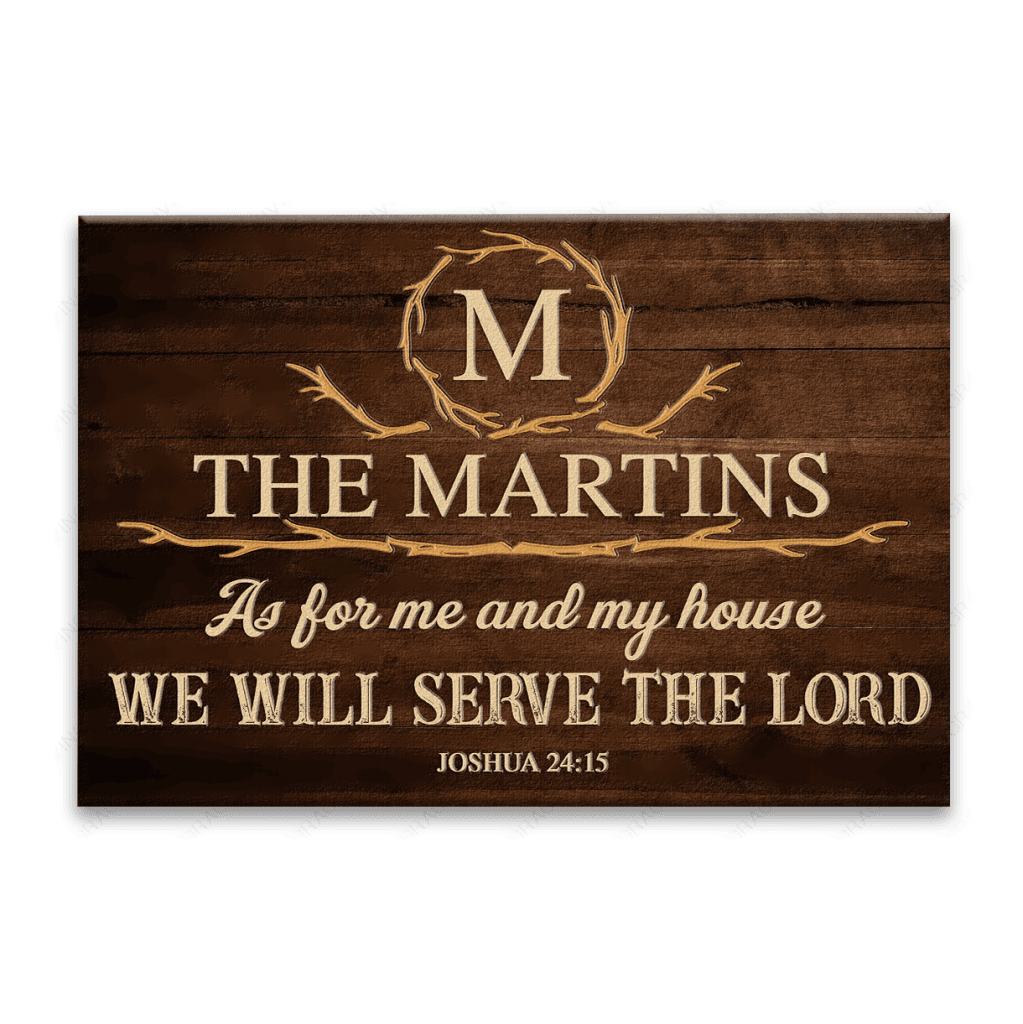 Luvingrace L129 Vintage Monogram Collection As For My House Personalized Doormat