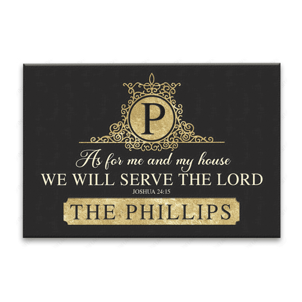 Luvingrace L13 Vintage Monogram Collection As For My House Personalized Doormat