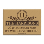 Luvingrace L131 Floral Monogram Collection As For My House Personalized Doormat