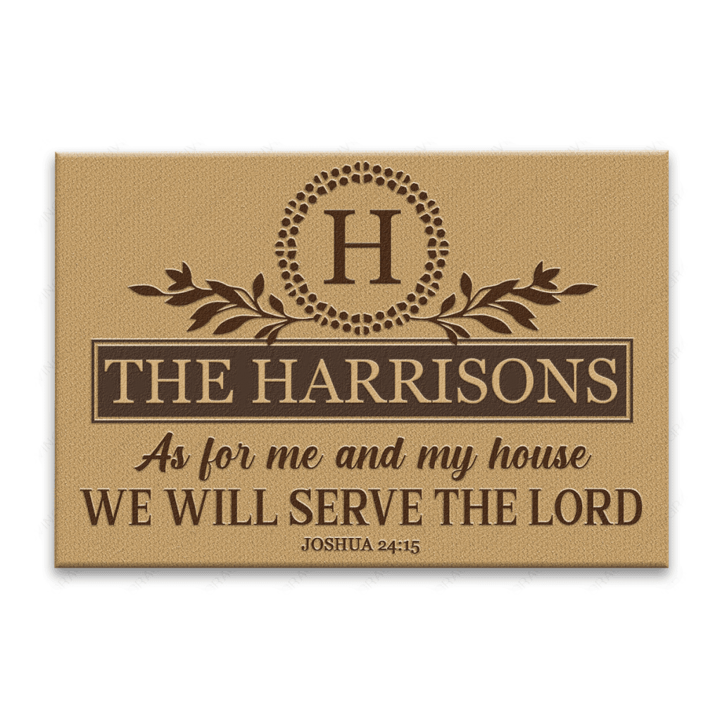 Luvingrace L131 Floral Monogram Collection As For My House Personalized Doormat