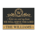 Luvingrace L134 Vintage Monogram Collection As For My House Personalized Doormat
