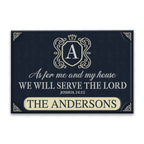 Luvingrace L141 Floral Monogram Collection As For My House Personalized Doormat