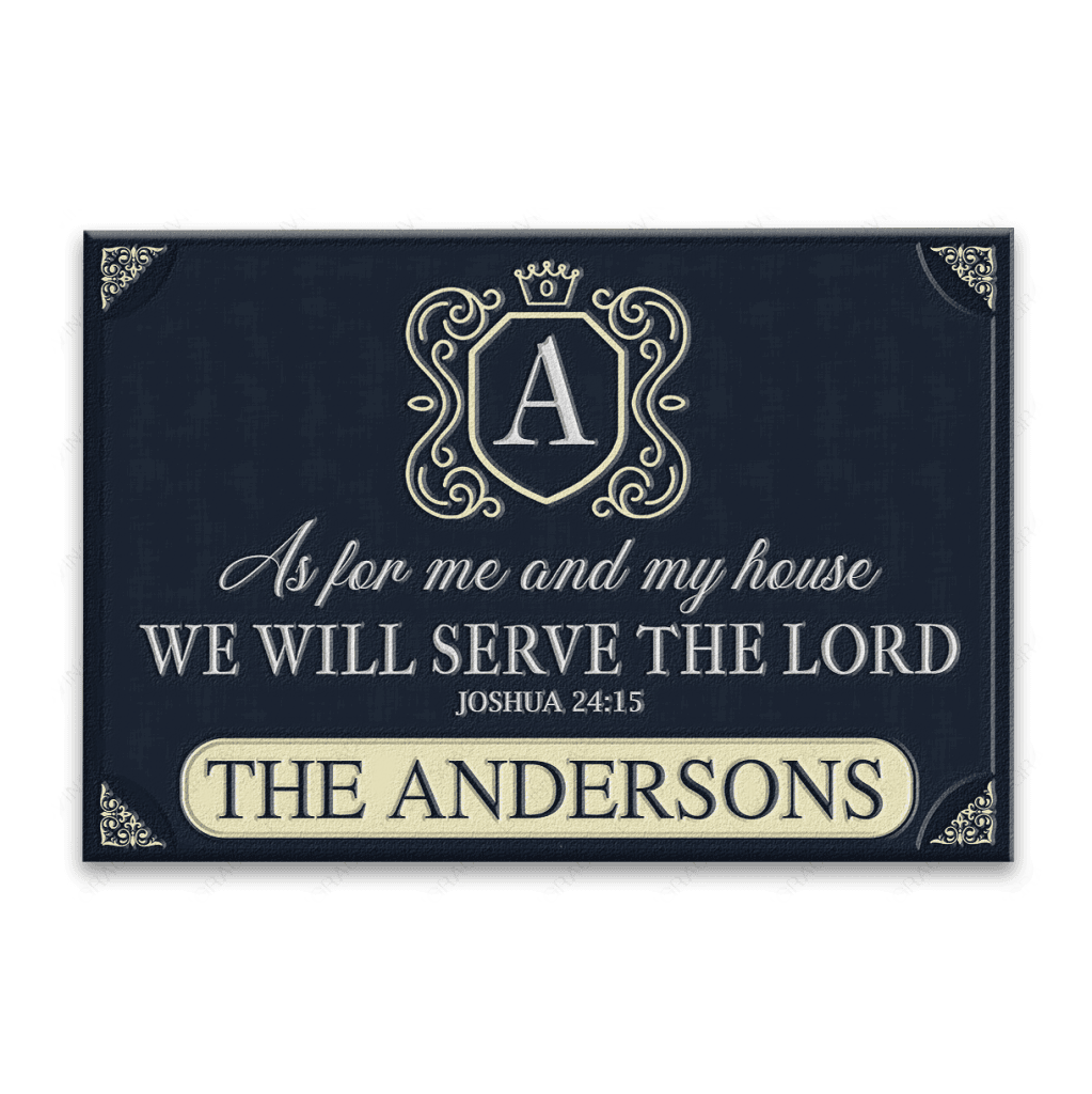 Luvingrace L141 Floral Monogram Collection As For My House Personalized Doormat