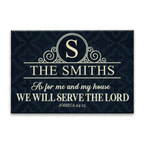 Luvingrace L143 Vintage Monogram Collection As For My House Personalized Doormat