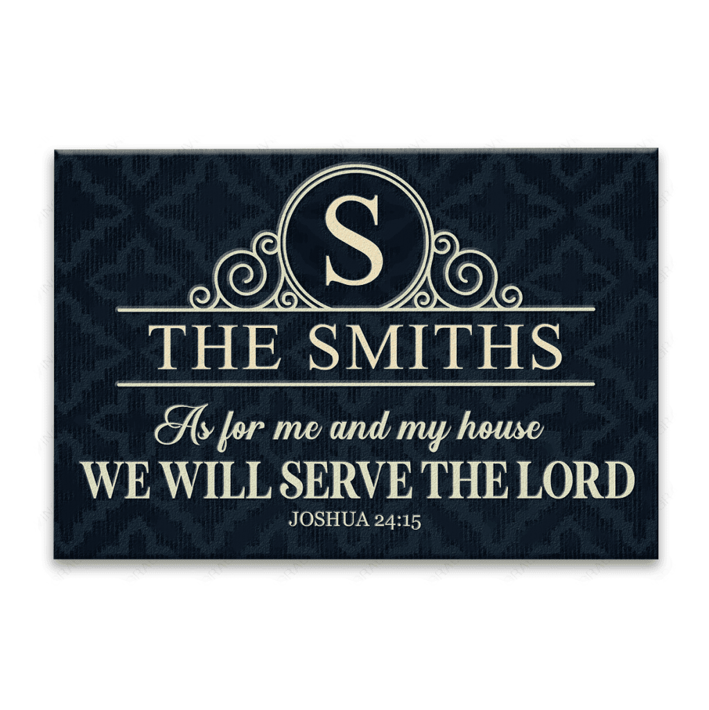 Luvingrace L143 Vintage Monogram Collection As For My House Personalized Doormat