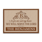Luvingrace L146 Vintage Monogram Collection As For My House Personalized Doormat