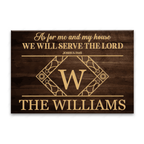 Luvingrace L150 Vintage Monogram Collection As For My House Personalized Doormat